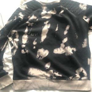 Blue and beige tie dye sweater